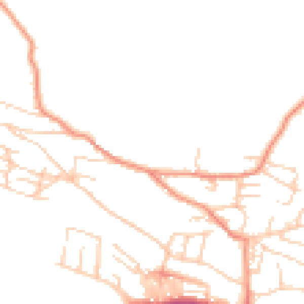 Daytime road noise heatmap for BD20 5PH