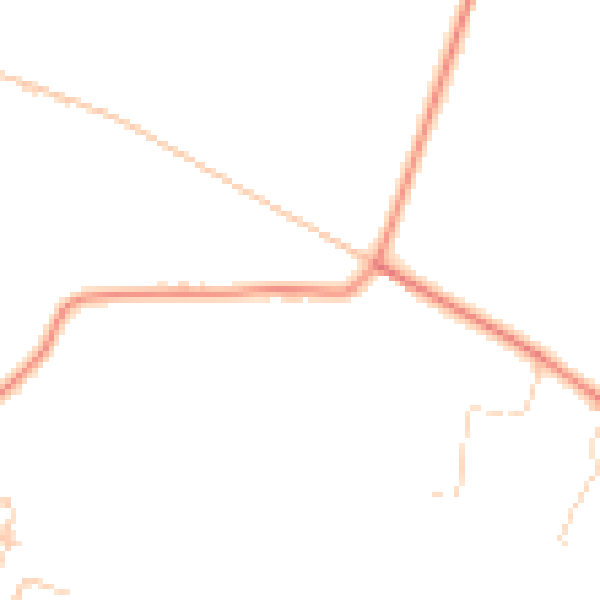 Daytime road noise heatmap for BD20 5RE