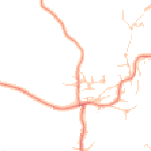 Daytime road noise heatmap for BD20 5SE