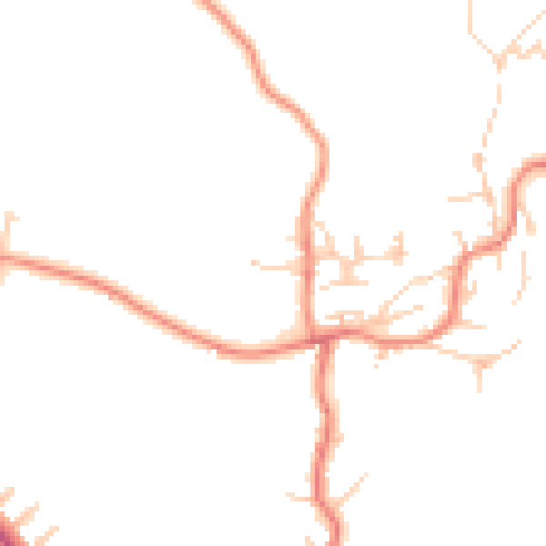 Daytime road noise heatmap for BD20 5SG