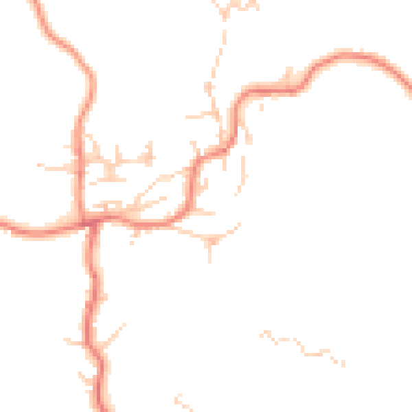 Daytime road noise heatmap for BD20 5TA