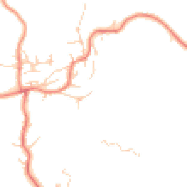 Daytime road noise heatmap for BD20 5TF