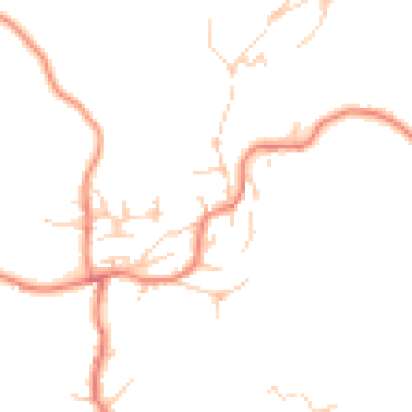 Daytime road noise heatmap for BD20 5TN