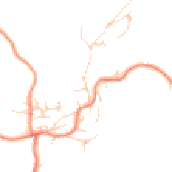 Daytime road noise heatmap for BD20 5TU