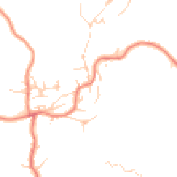 Daytime road noise heatmap for BD20 5UQ