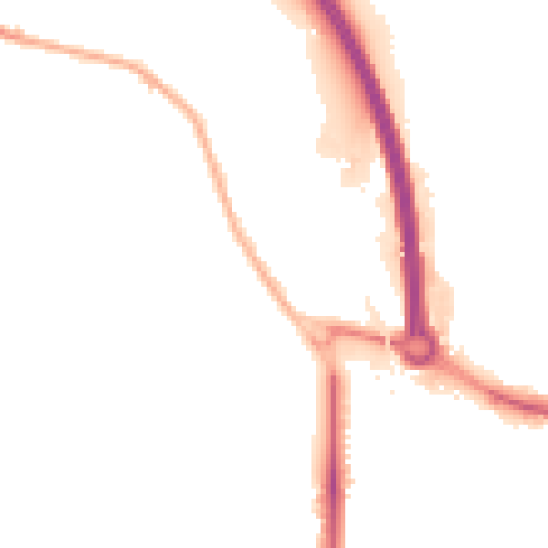 Night-time road noise heatmap for BD20 6AA