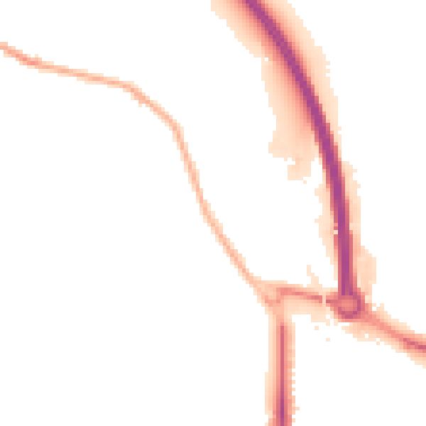 Night-time road noise heatmap for BD20 6AS
