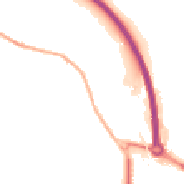 Night-time road noise heatmap for BD20 6AT
