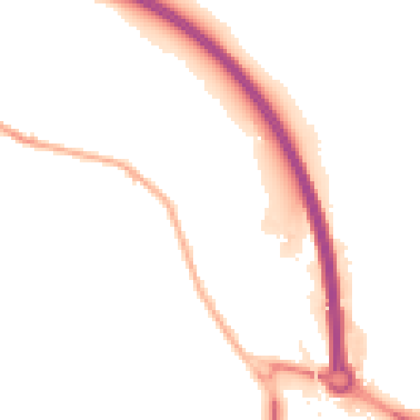 Night-time road noise heatmap for BD20 6AY