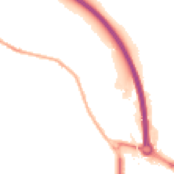 Night-time road noise heatmap for BD20 6BT