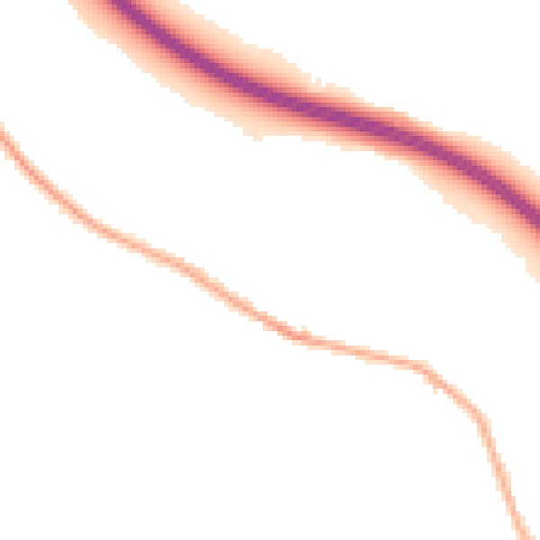 Night-time road noise heatmap for BD20 6DN