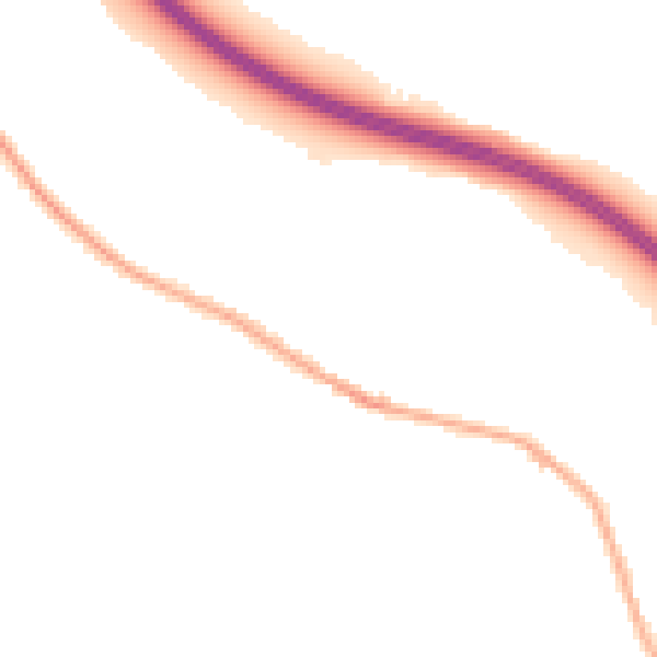 Night-time road noise heatmap for BD20 6DR