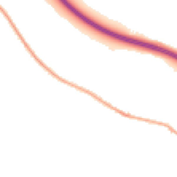 Night-time road noise heatmap for BD20 6DT