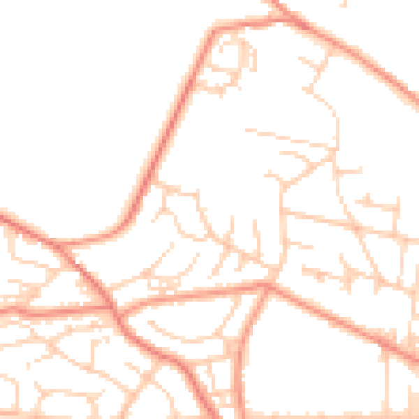 Daytime road noise heatmap for BD20 6HX