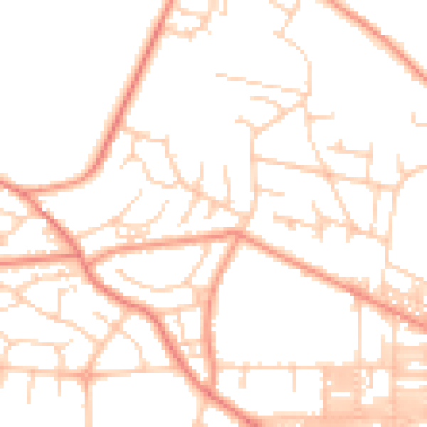 Daytime road noise heatmap for BD20 6HZ