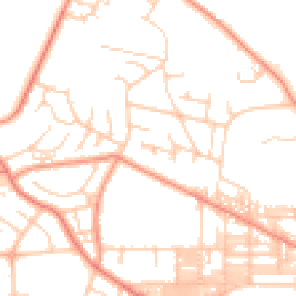 Daytime road noise heatmap for BD20 6JG