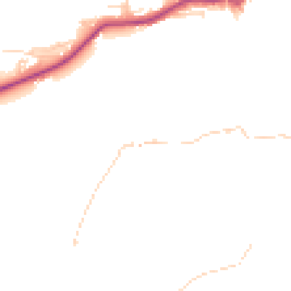 Daytime road noise heatmap for BD20 7AN