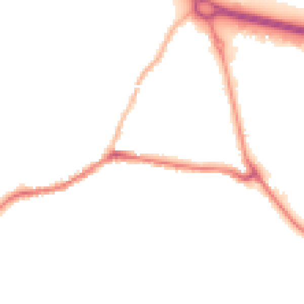 Night-time road noise heatmap for BD20 7DB