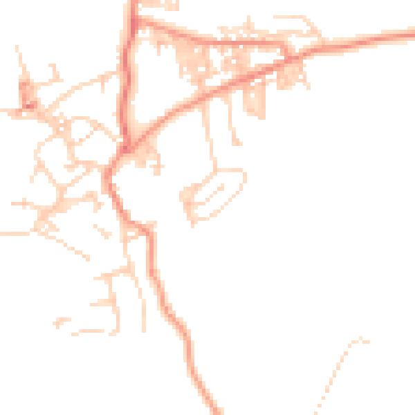Daytime road noise heatmap for BD20 7JP
