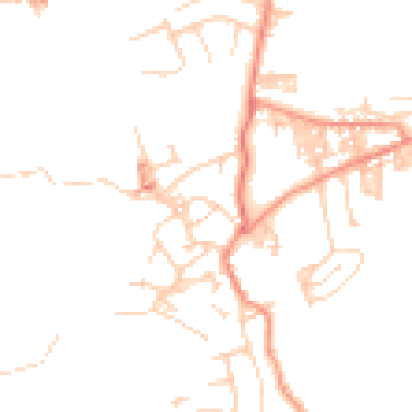 Daytime road noise heatmap for BD20 7QJ