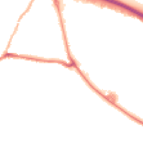 Night-time road noise heatmap for BD20 7RG