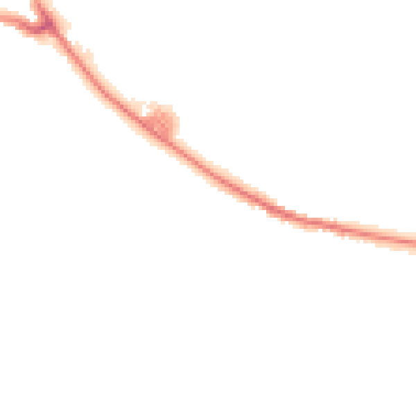Night-time road noise heatmap for BD20 7SL