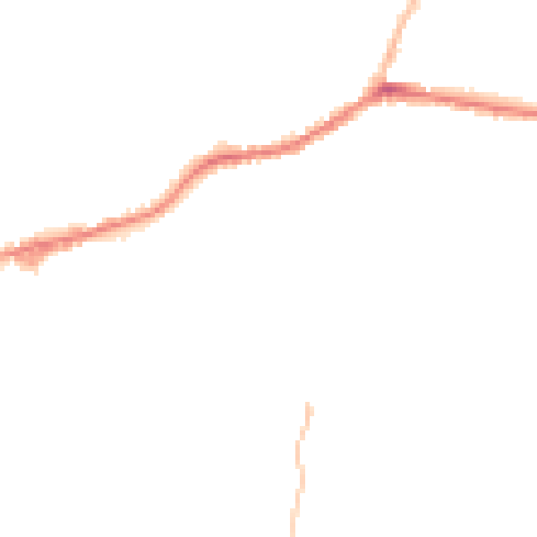 Night-time road noise heatmap for BD20 8BL