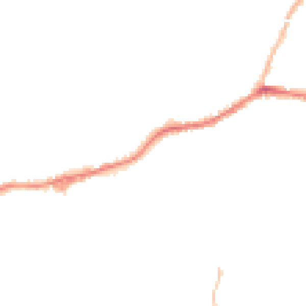 Night-time road noise heatmap for BD20 8EG