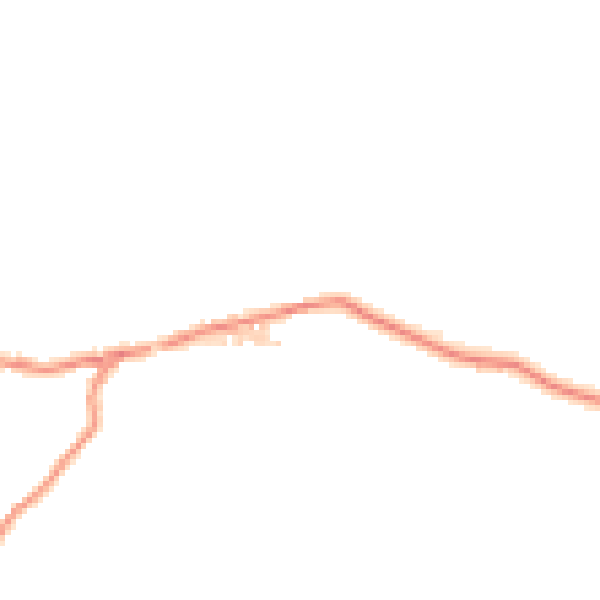 Daytime road noise heatmap for BD20 8EH