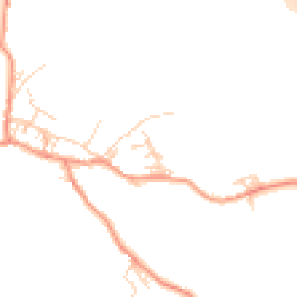 Daytime road noise heatmap for BD20 8FB