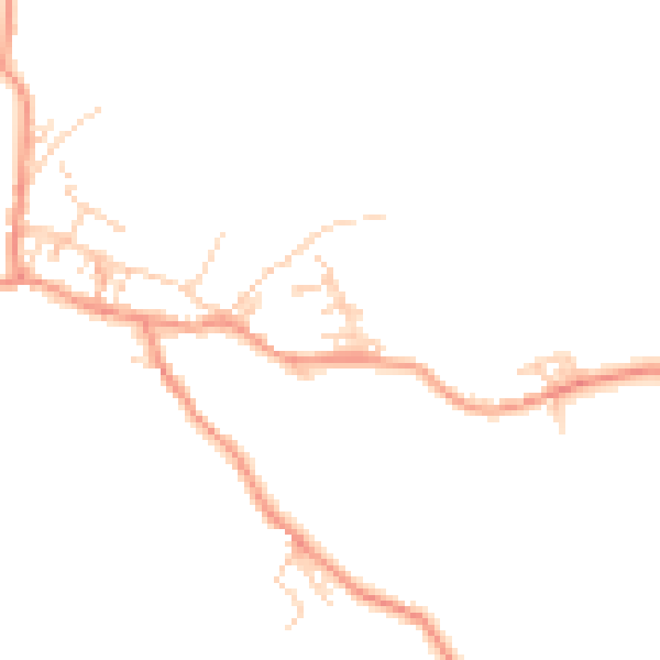 Daytime road noise heatmap for BD20 8FE