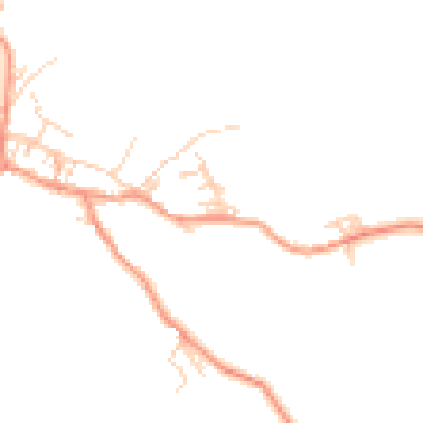 Daytime road noise heatmap for BD20 8FG