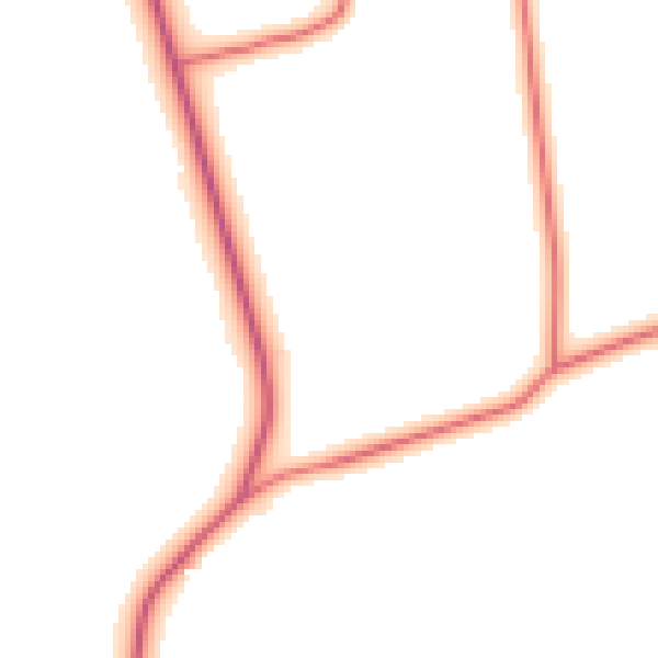 Daytime road noise heatmap for BD20 8HP