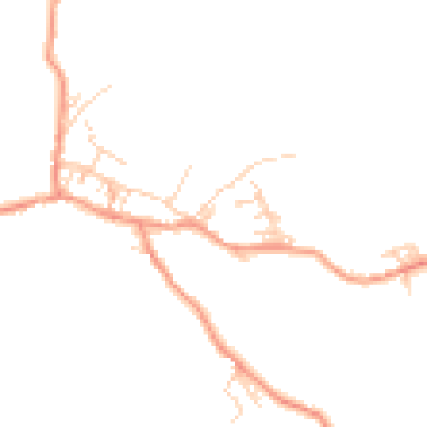 Daytime road noise heatmap for BD20 8JG