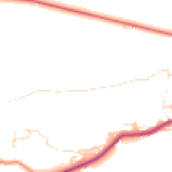 Daytime road noise heatmap for BD20 8JH