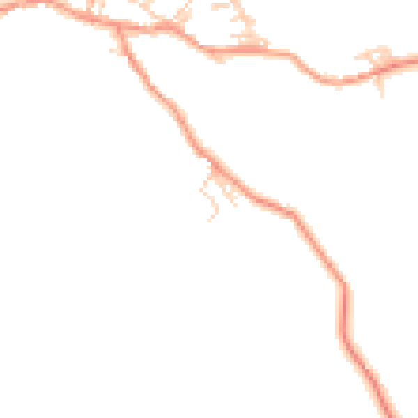 Daytime road noise heatmap for BD20 8JQ