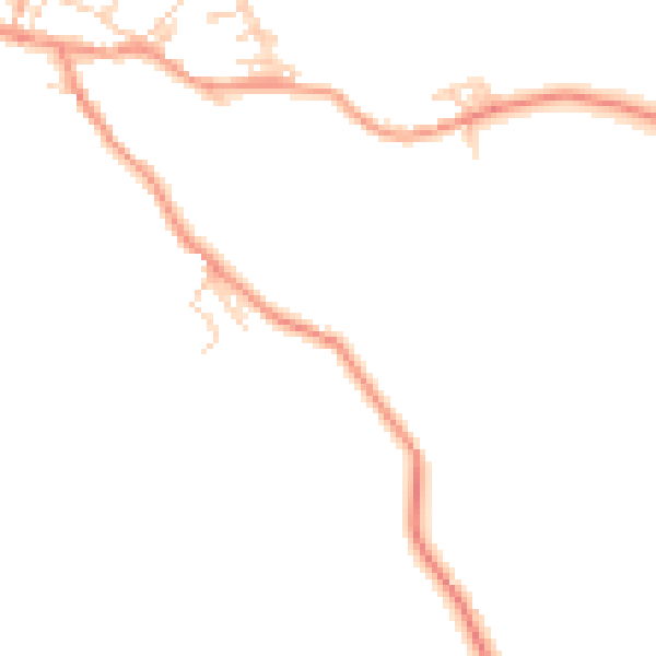 Daytime road noise heatmap for BD20 8JT