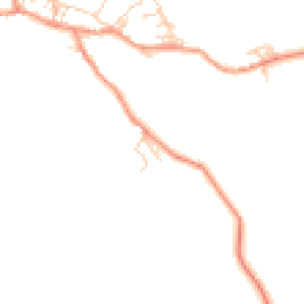 Daytime road noise heatmap for BD20 8JU