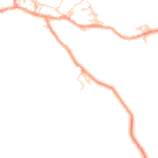 Daytime road noise heatmap for BD20 8JX