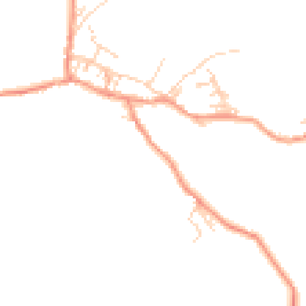 Daytime road noise heatmap for BD20 8JZ