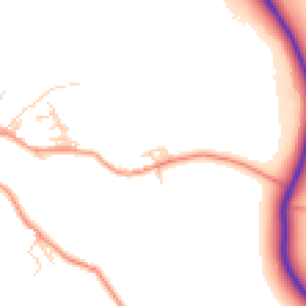 Daytime road noise heatmap for BD20 8LF