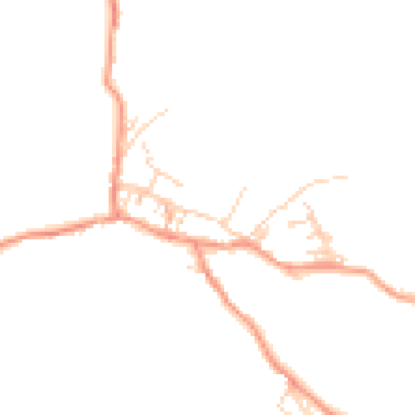 Daytime road noise heatmap for BD20 8LP