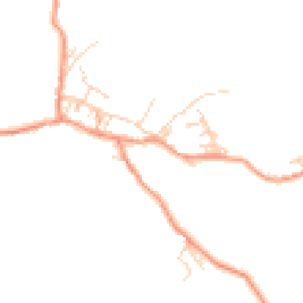 Daytime road noise heatmap for BD20 8LR