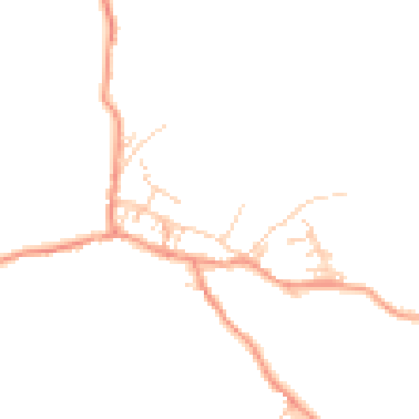 Daytime road noise heatmap for BD20 8LY
