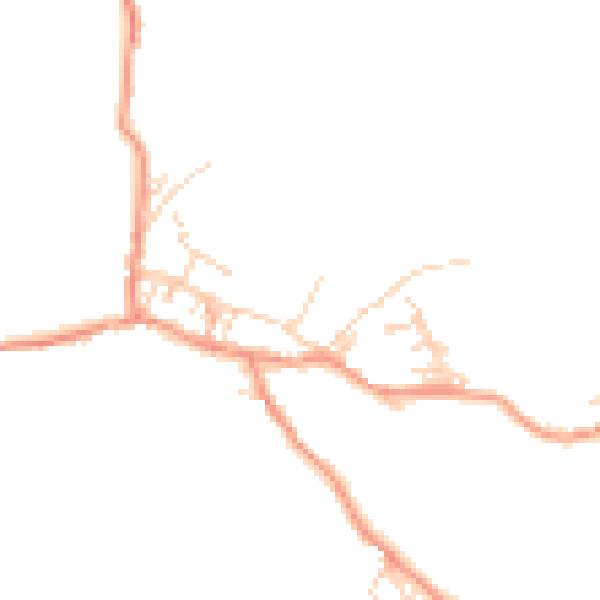 Daytime road noise heatmap for BD20 8LZ