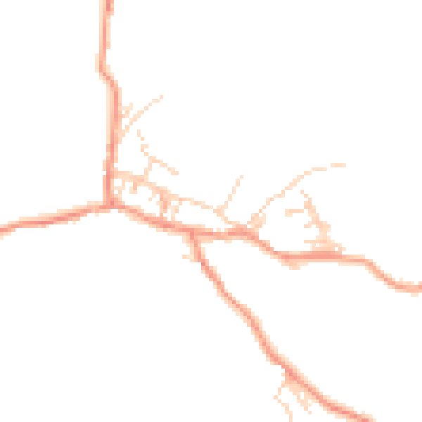 Daytime road noise heatmap for BD20 8NA
