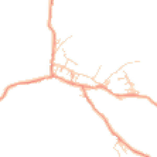 Daytime road noise heatmap for BD20 8NF