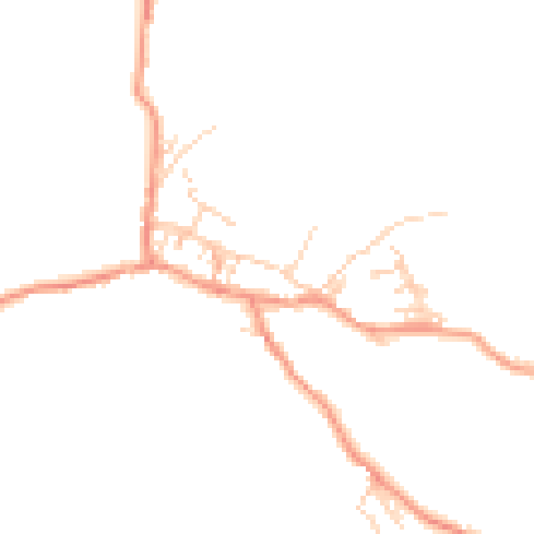 Daytime road noise heatmap for BD20 8NG