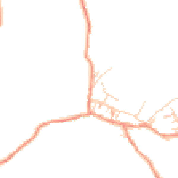 Daytime road noise heatmap for BD20 8NH