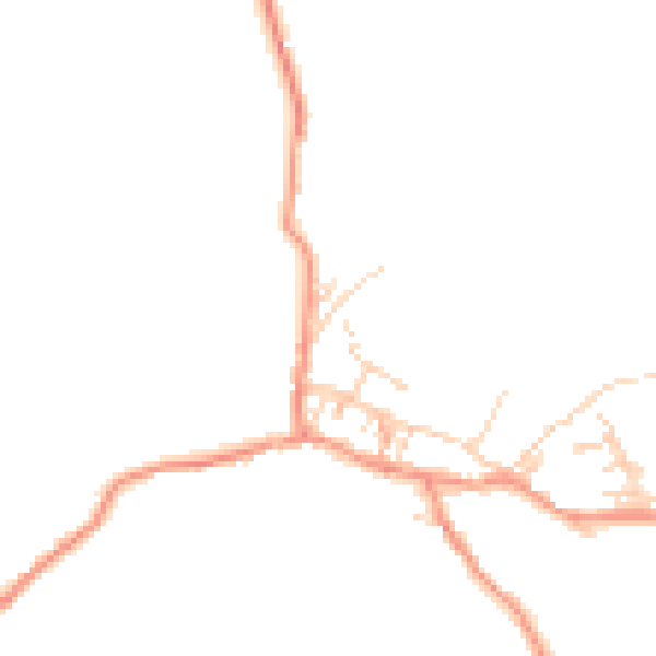 Daytime road noise heatmap for BD20 8NJ
